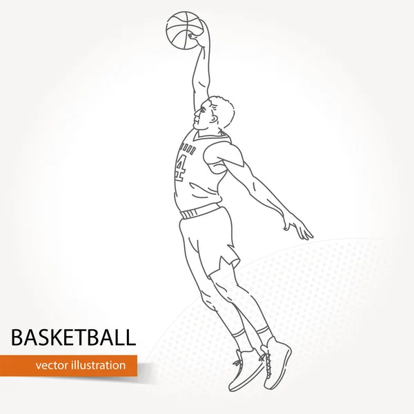 Ilustración del jugador de baloncesto . — Archivo Imágenes Vectoriales