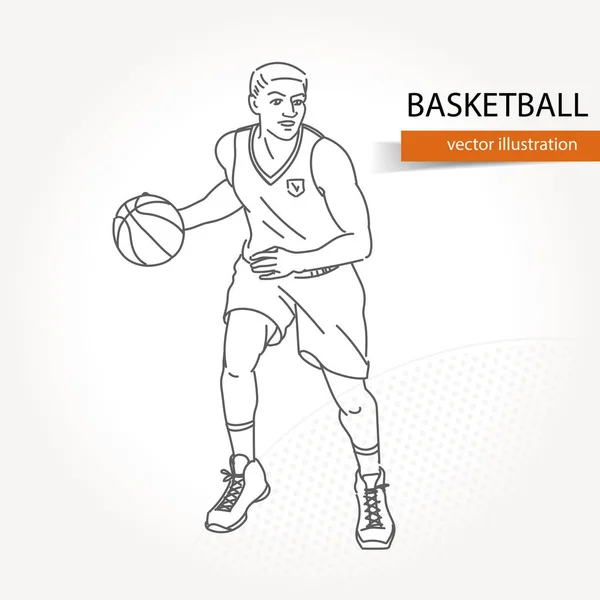 Ilustración del jugador de baloncesto . — Archivo Imágenes Vectoriales