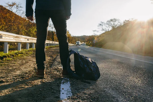 Dangerous man on the road — Stock Photo, Image