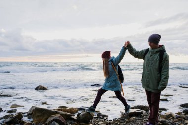 kıyı yürüme Çift