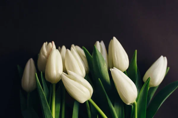 Weiße Tulpen Strauß — Stockfoto