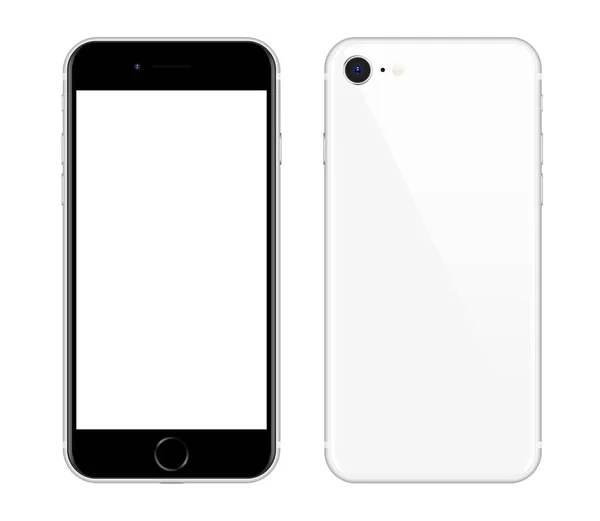Anapa Russian Federation April 2020 New White Iphone Front Back — 图库照片