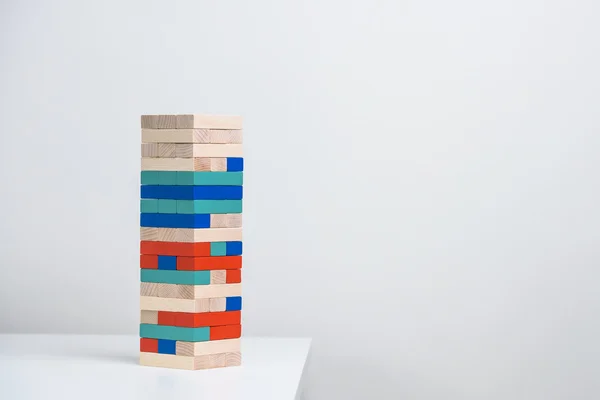 Kleurrijke stukken hout spel — Stockfoto