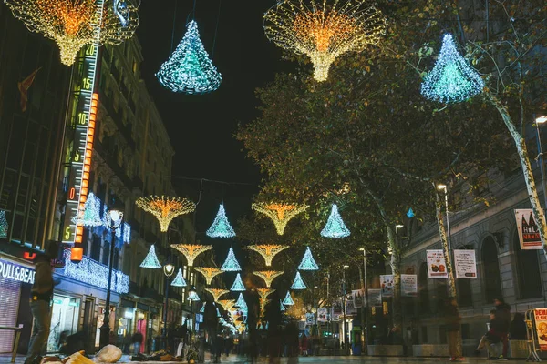 Christmas decorations in Barcelona, Spain — Stock Photo, Image