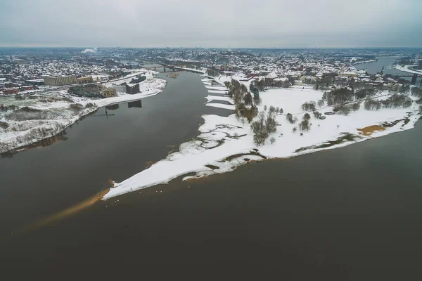 Зима в Каунасе, Литва — стоковое фото