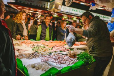 İspanya, Barselona 'daki La Boqueria Pazarı