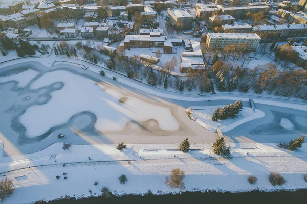 Winter in panevezys, Litauen — Stockfoto