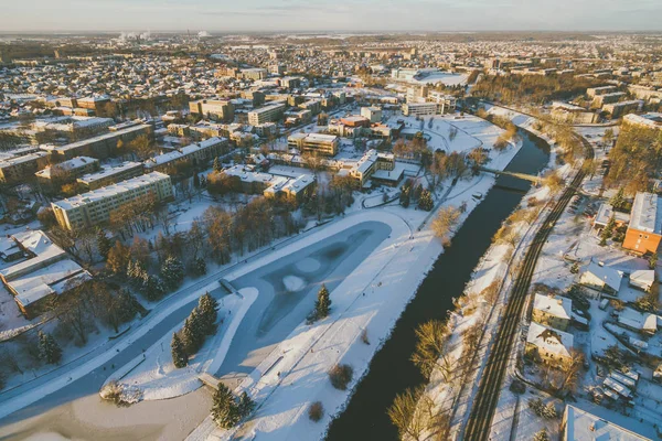 Zima v Panevėžys, Litva — Stock fotografie