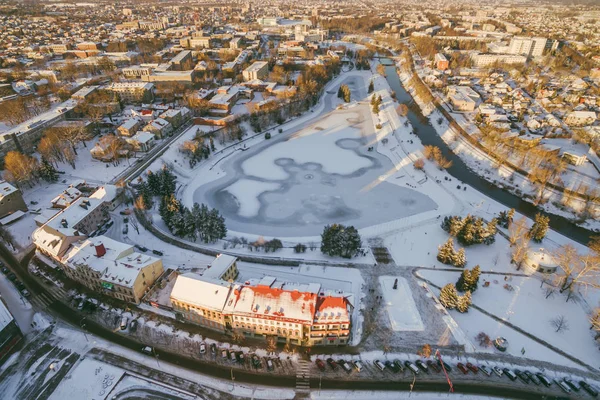 Invierno en Panevezys, Lituania — Foto de Stock