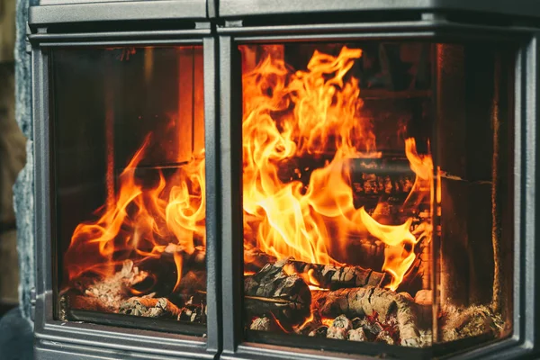 Closeup of burning fire — Stock Photo, Image