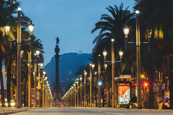 Barcelona à noite — Fotografia de Stock