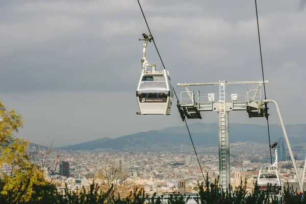 Ropeway teleférico em Barcelona — Fotografia de Stock