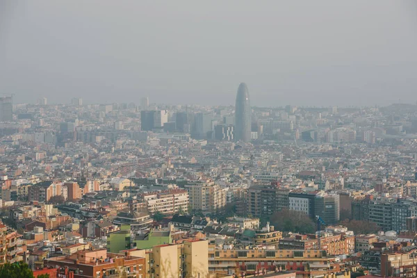 Panoramatický pohled na barcelonu, Španělsko — Stock fotografie