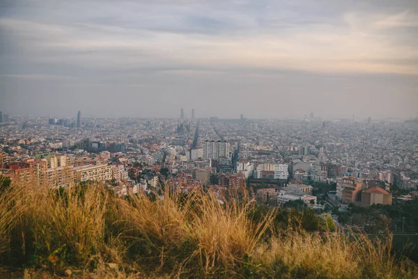 Panoramatický pohled na barcelonu, Španělsko — Stock fotografie