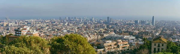 Panoramatický pohled na barcelonu, Španělsko — Stock fotografie