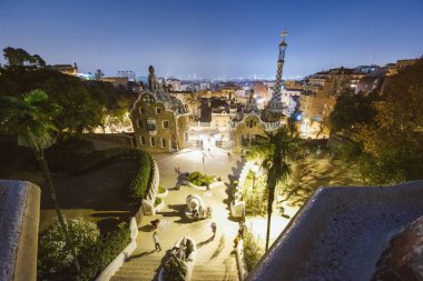 Barselona, İspanya 'da Park Guell