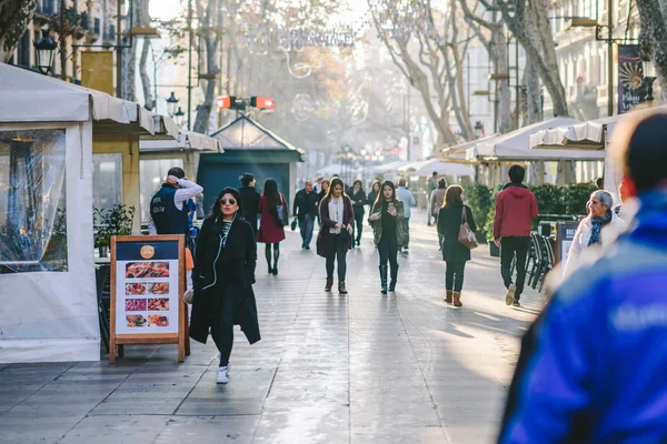 La Rambla em Barcelona, Espanha — Fotografia de Stock