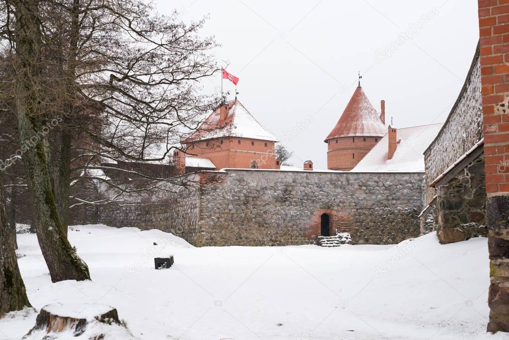 Trakai Island Castle in Winter