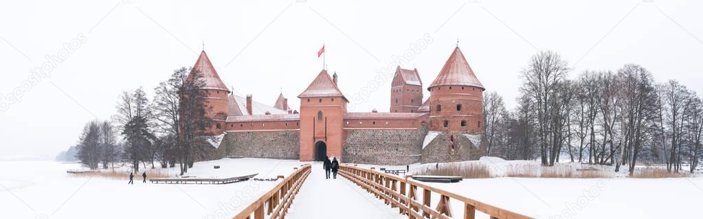 Trakai Island Castle in Winter