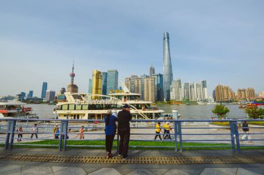 Shanghai, Çin Bund alanında