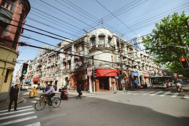 Shanghai, Çin için sokak hayatı