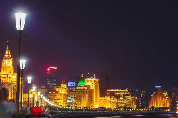 외 탄에 밤, 상하이, 중국 — 스톡 사진