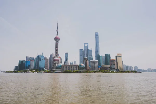 Pudong Нова область skyline, Шанхай, Китай — стокове фото