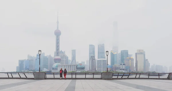 Pudong nova área skyline, Xangai, China — Fotografia de Stock