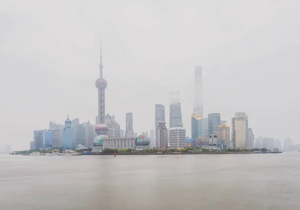 Nové oblasti Panorama Pudong, Šanghaj, Čína — Stock fotografie
