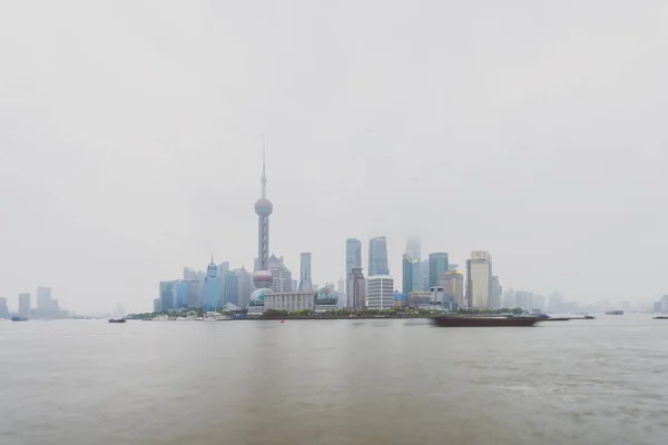 Nové oblasti Panorama Pudong, Šanghaj, Čína — Stock fotografie