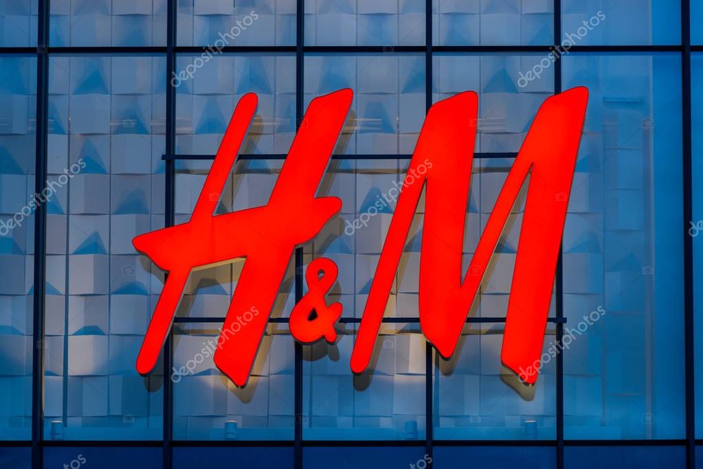 KAUNAS, LITHUANIA - MARCH 5, 2017: H&M store in Kaunas. H & M Hennes & Mauritz AB is a Swedish multinational retail-clothing company, known for its fast-fashion clothing