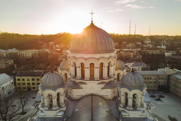 Вид з повітря на церкву — стокове фото