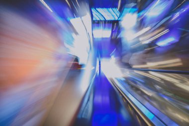 Yürüyen merdiven Hareket Bulanıklığı metro istasyonu