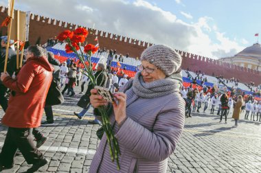 Geçit töreninde Zafer Bayramı, Moskova, Rusya Federasyonu