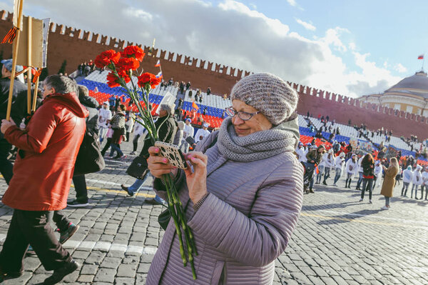 Procession in Victory Day, Moscow, Russia