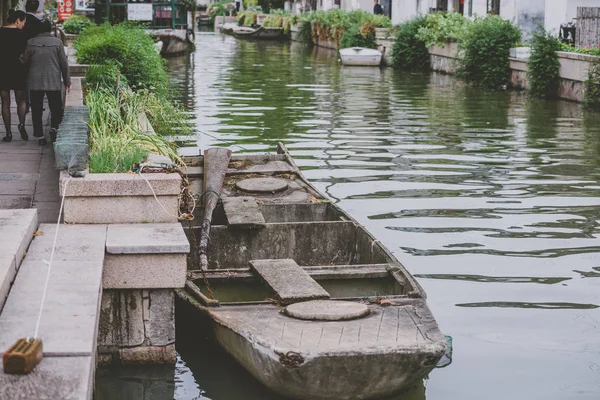 Shanghai China Maio 2016 Empty Sightseeing Barco Turistas Ambulantes — Fotografia de Stock