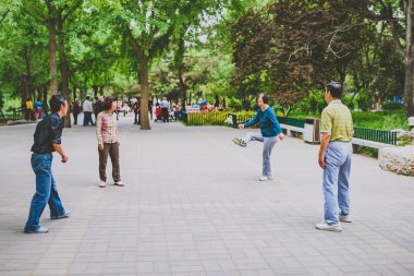 Pekin, Çin Taoranting parkta oynarken
