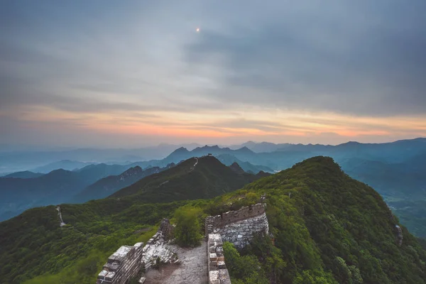 Gran Muralla de China por la noche — Foto de Stock