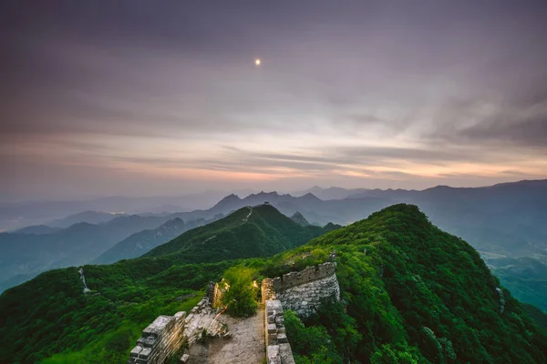 Gran Muralla de China por la noche — Foto de Stock