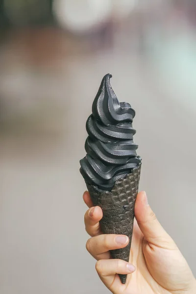 黒アイスクリーム — ストック写真