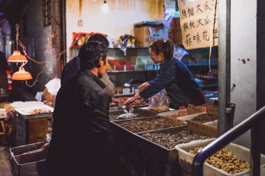 Pekin, Çin için gece gıda pazarı