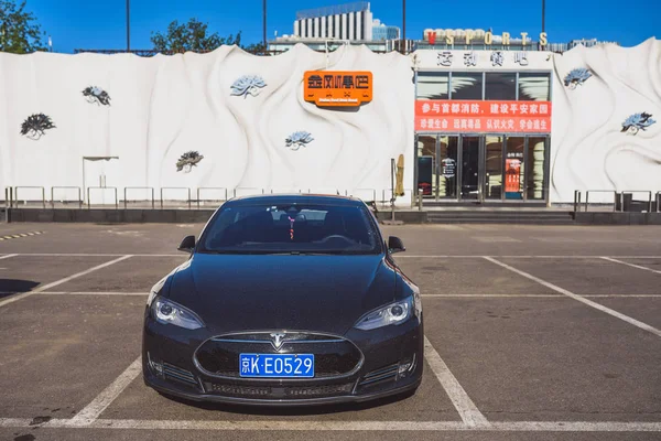 Tesla Elektroauto, Peking, China — Stockfoto