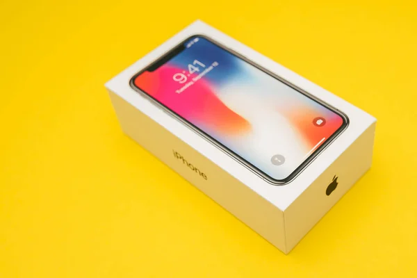 ใหม่ Apple Iphone X ธงสมาร์ทโฟน — ภาพถ่ายสต็อก