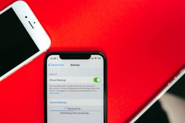 Apple Iphone X amiral gemisi akıllı yedekleme veri