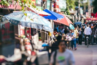Beijing üzerinde sokak pazarları