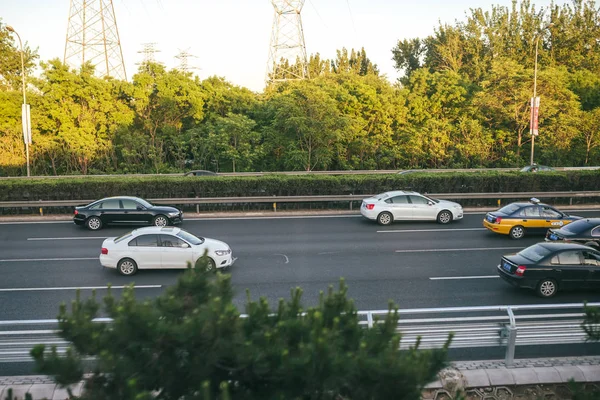 Vue depuis le train express de l'aéroport de Beijing — Photo