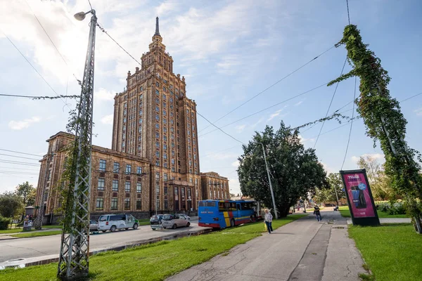 Riga Latvia August 2016 Latvian Academy Sciences Riga Riga Capital — Stock Photo, Image