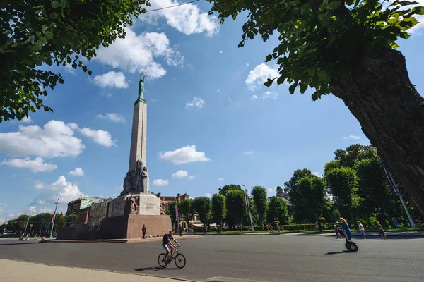 Riga Latvia August 2016 Freedom Monument Riga Latvia — Stock Photo, Image