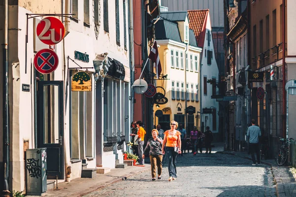 Riga Centro Storico Soleggiata Giornata Estiva Riga Capitale Più Grande — Foto Stock