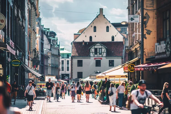 Riga centro storico in estate, Lettonia — Foto Stock